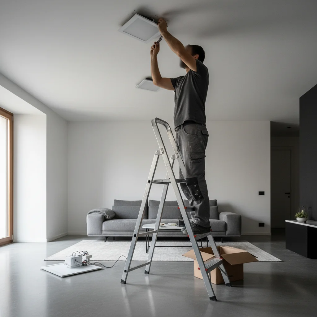 Installazione luci LED in appartamento moderno